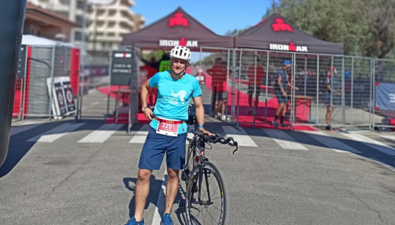 Skier Fabián Štoček at the Ironman