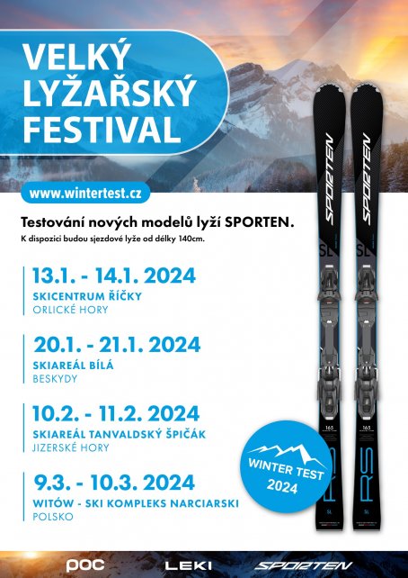 Wintertest zveřejnil termíny pro tuto zimu